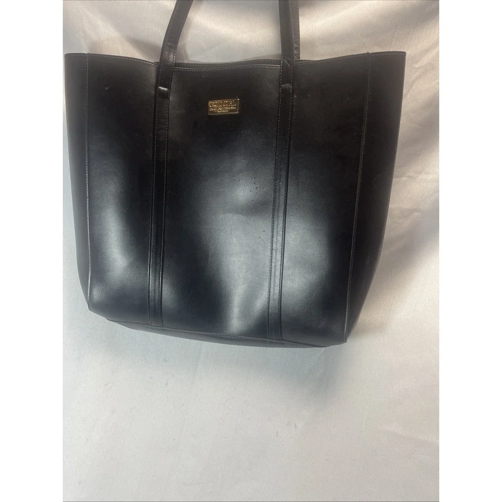Good Girl Carolina Herrera Large Faux Leather Tote Black Gold Logo